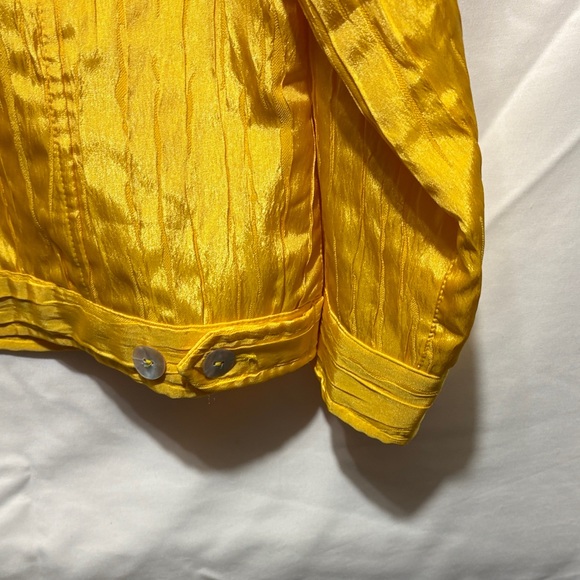 Ruby Rd. Textured Yellow Jean Jacket - Picture 11 of 11